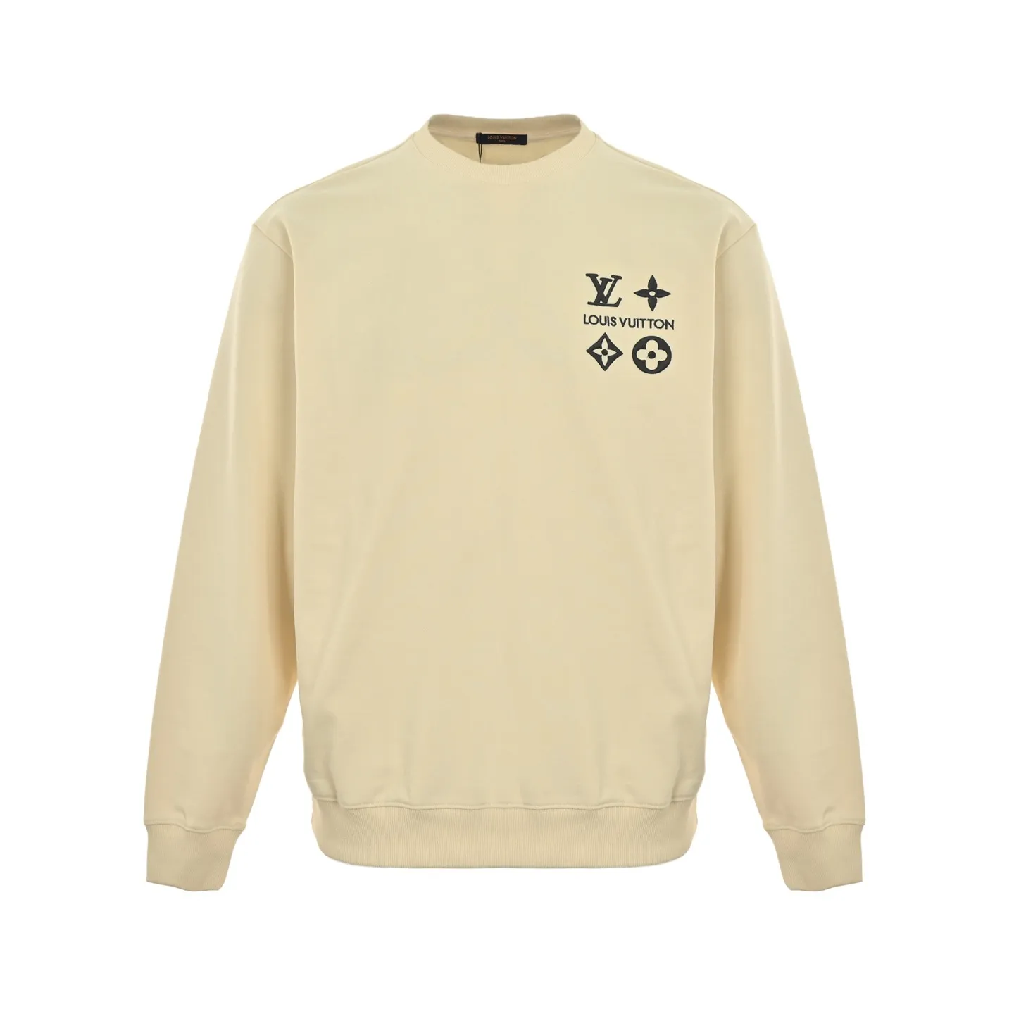 Louis Vuitton/Louis Vuitton 25Fw chest four-flower embroidery crew neck sweatshirt